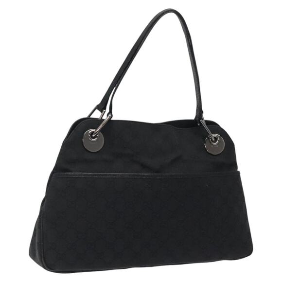 GUCCI GG Canvas Shoulder Bag Black - Picture 1 of 16